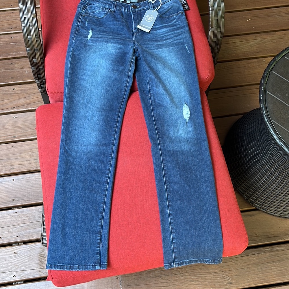NWT Wit & Wisdom elastic waist straight leg jeans